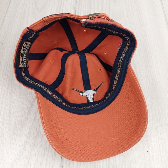 Vintage Texas Longhorns Hat Cap Strapback‎ Orange Black Logo Ahead Vintage Dad - Picture 6 of 7